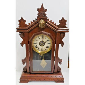 E. Ingraham, 1800's Alarm, Antique Clock, Wind up chime Read